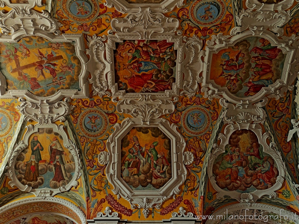 Veglio (Biella, Italy) - Frescoed ceiling of the Parish Church of San Giovanni